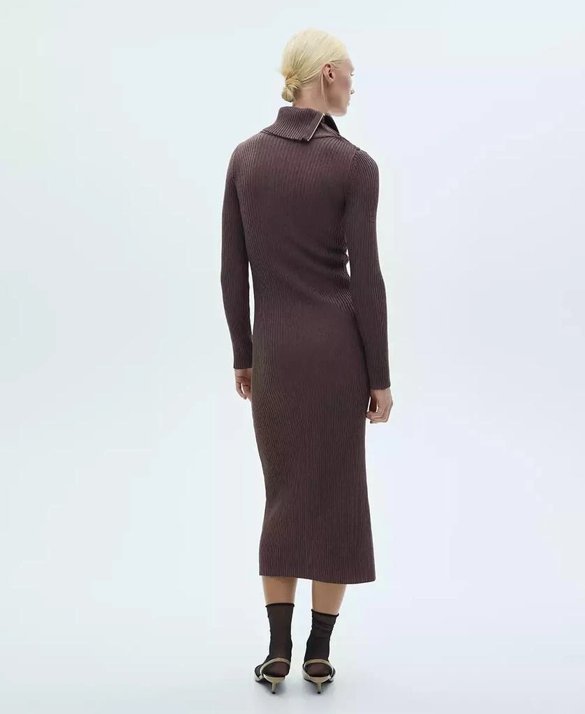 princess polly baby blue dress Brown Midi Dress - Sweater Knit Midi Dress - Collared Midi Dress main image 1