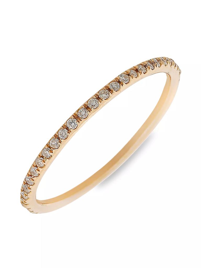 Ileana Makri Classic 18K Rose Gold & Diamond Thread Band Ring