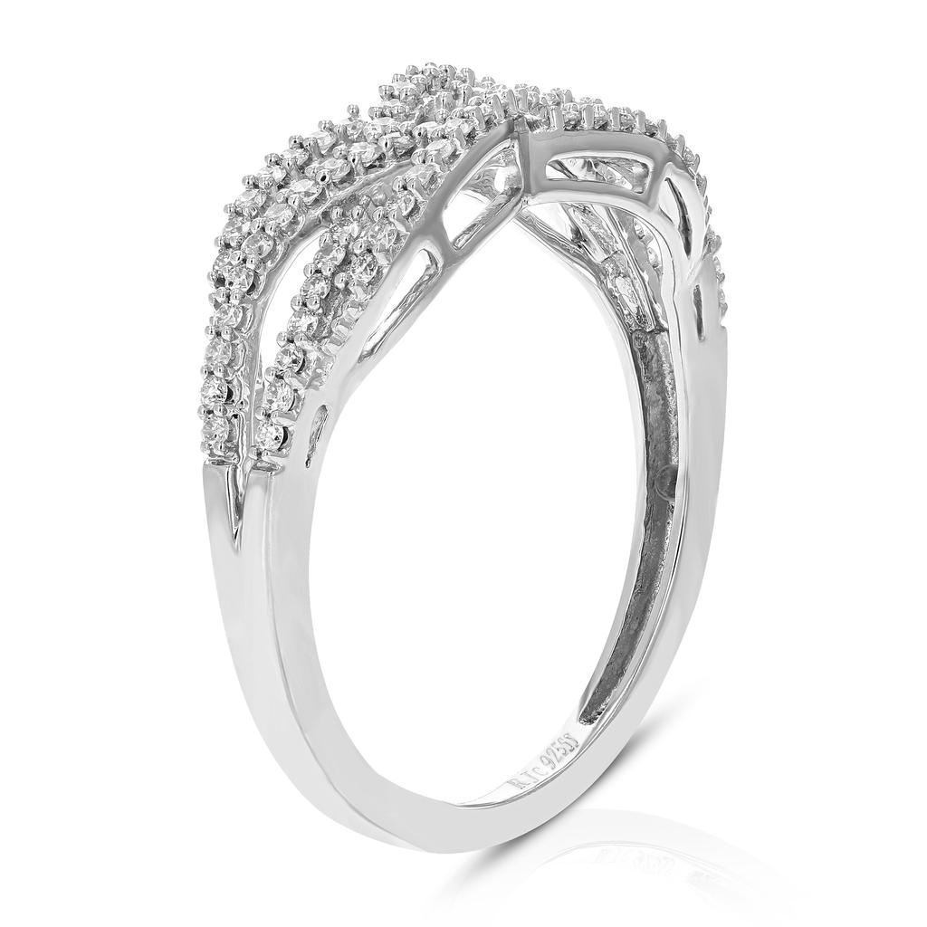 Vir Jewels 1/3 cttw Round Lab Grown Diamond Prong Set Engagement Ring .925 Sterling Silver