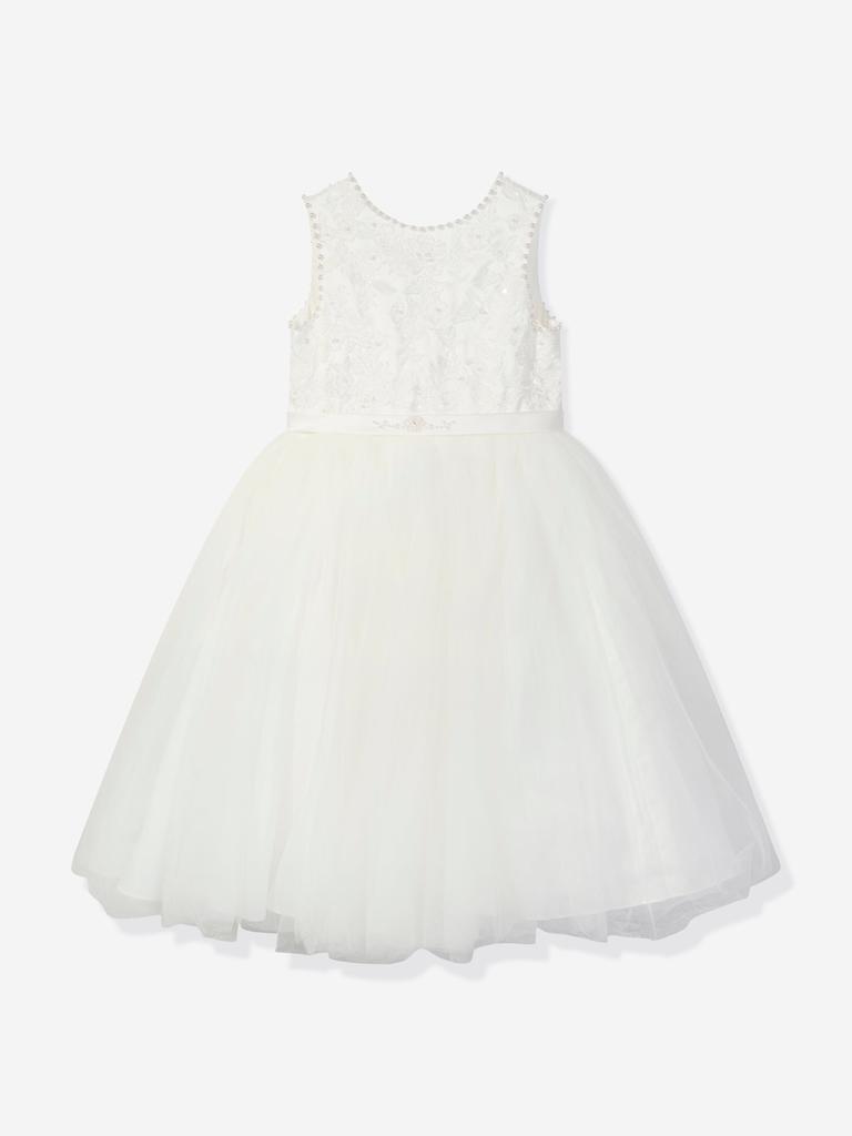 Sarah Louise Sarah Louise Girls Ceremonial Ballerina Length Dress in Ivory