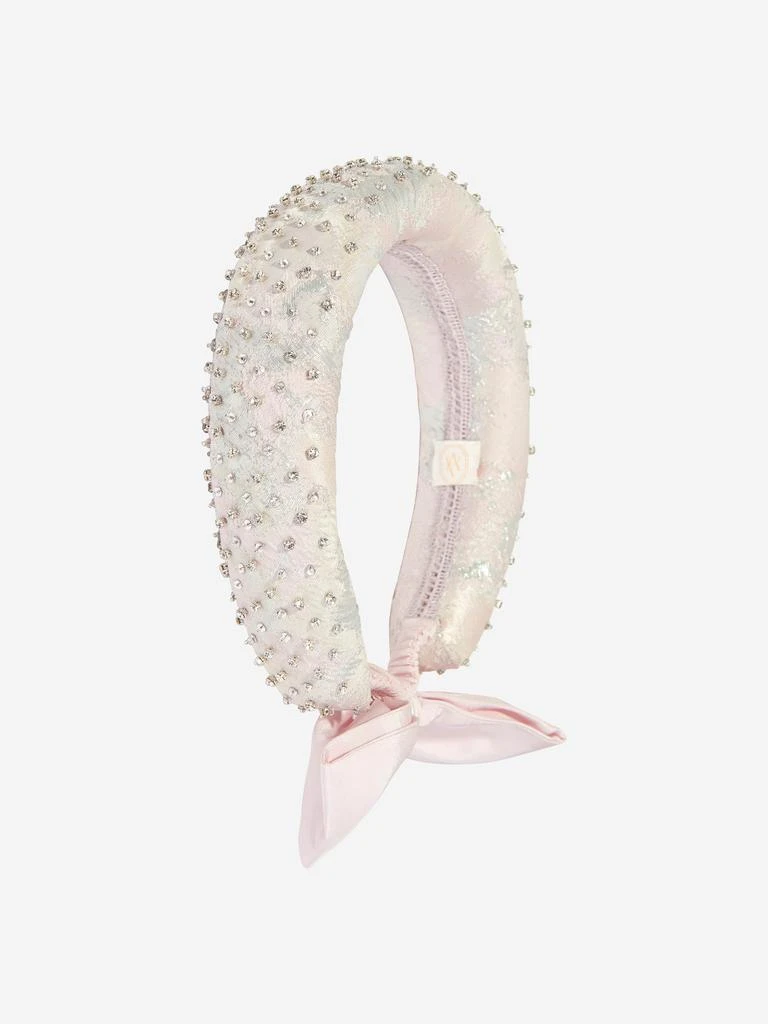 Maison Ava Maison Ava Girls Brocade Headband in Pink