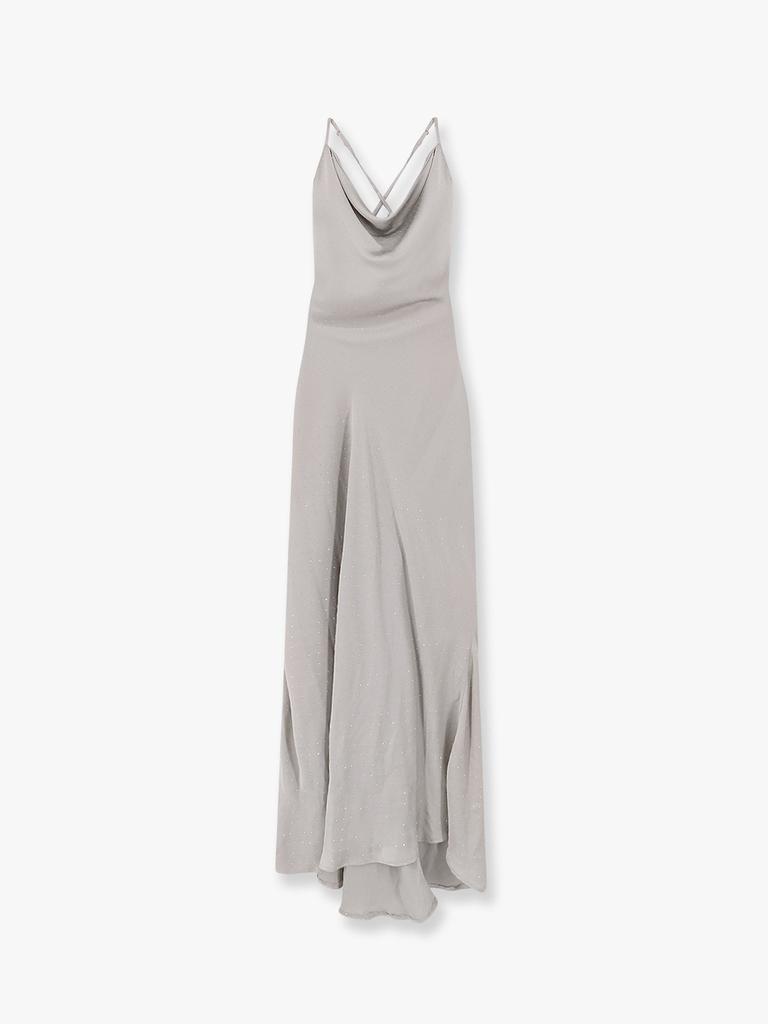 ACTUALEE Long dress with all-over rhinestones