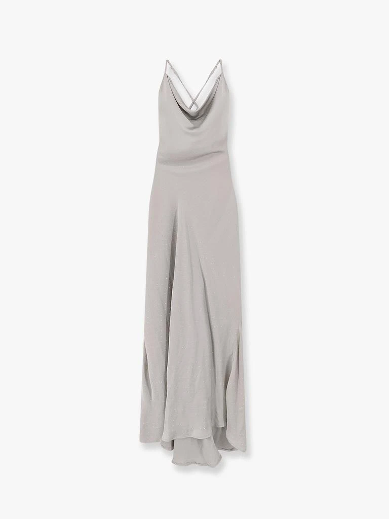 ACTUALEE Long dress with all-over rhinestones 1