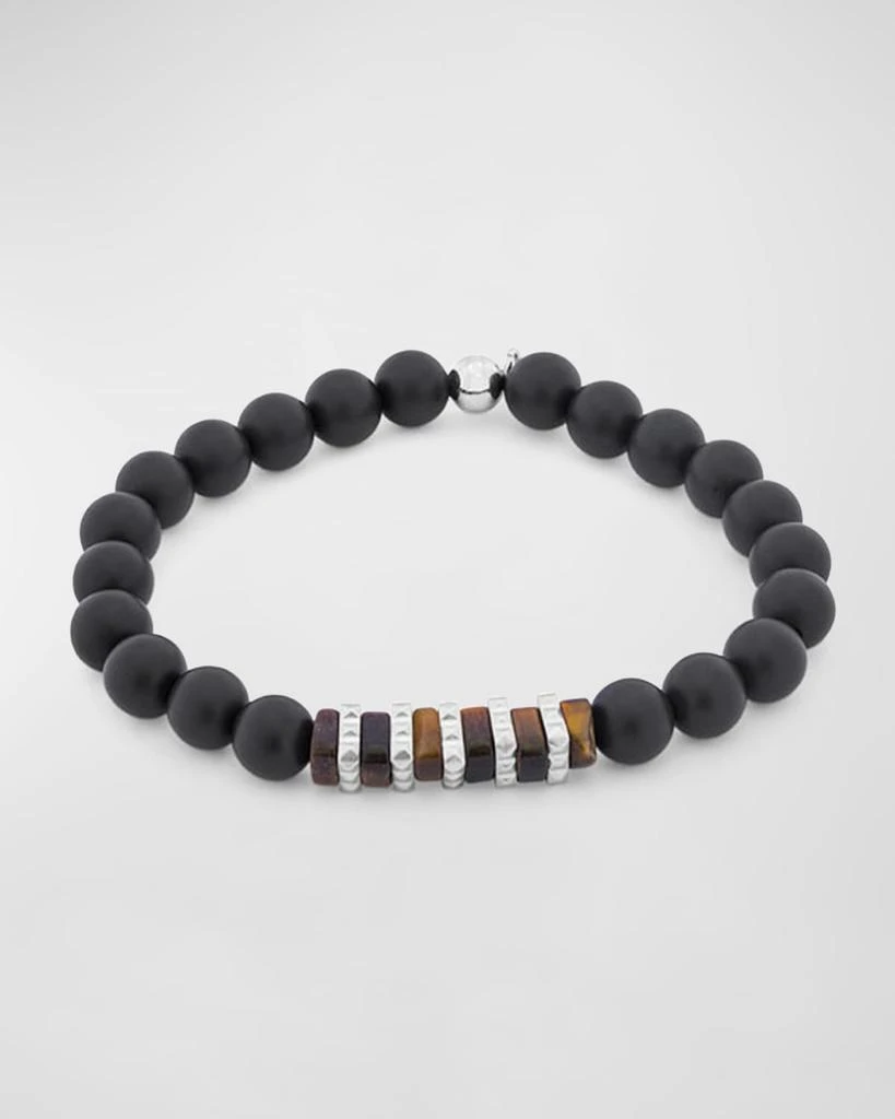 Tateossian Men's Tiger's Eye Beaded Bracelet, L 1