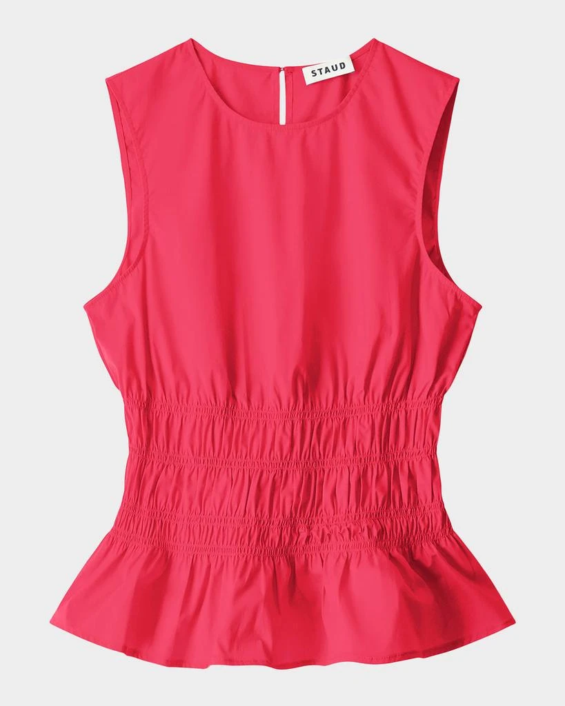 Staud Culver Sleeveless Peplum Top