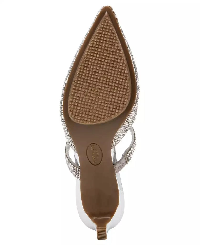 Anne Klein Women's Idina Crystal Kitten Heel Mules 13