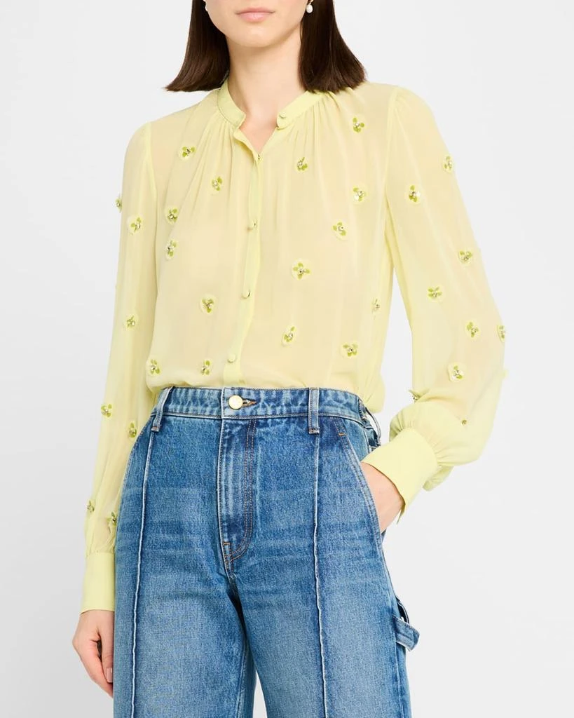 Ulla Johnson Bea Beaded Silk Blouse 4