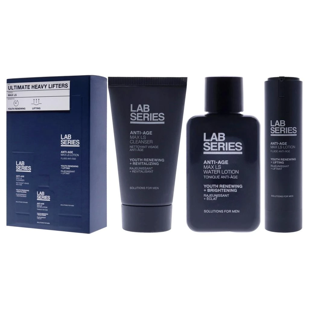 Lab Series Ultimate Heavy Lifters Set by Lab Series for Men - 3 Pc 1oz Anti Age Max LS Cleanser, 1oz Anti Age Max LS Water Lotion, 1.5oz Anti Age Max LS Lotion 3