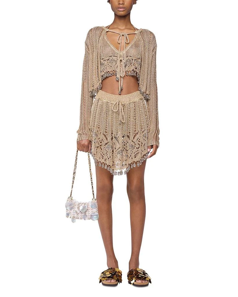 Rabanne Metallic Cropped Cardigan 1