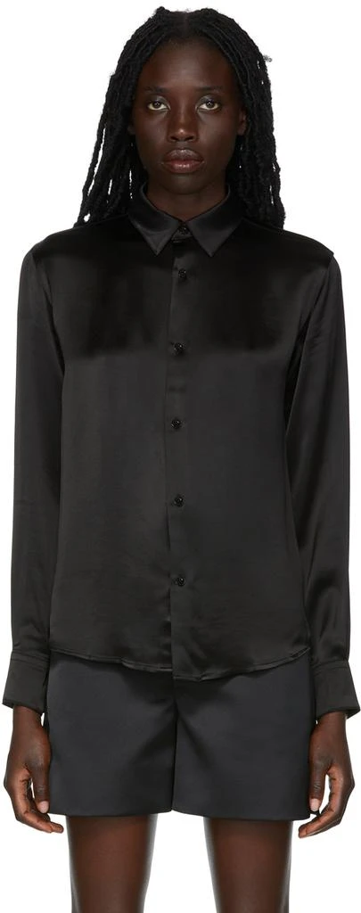 AMI Black Viscose Shirt 1