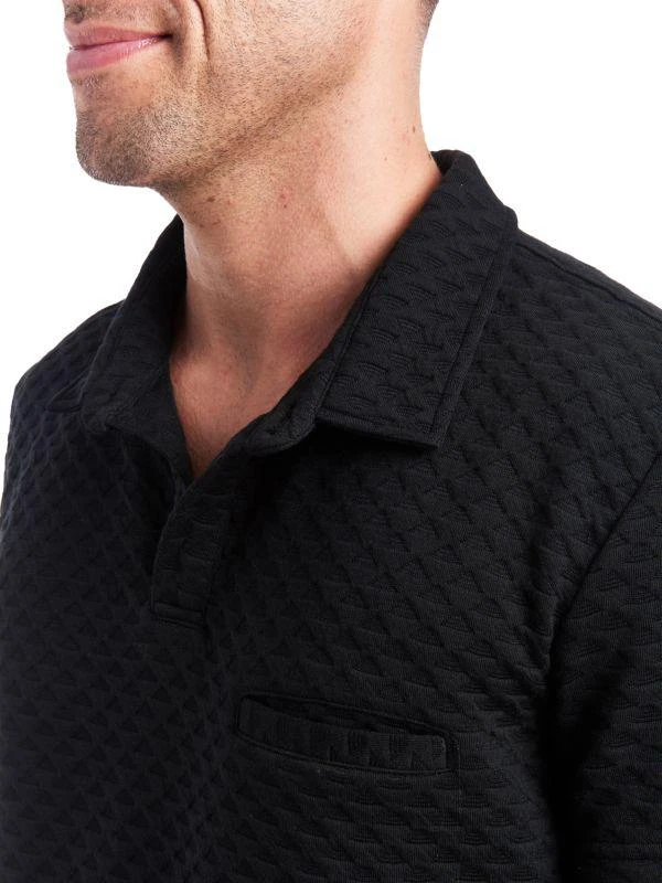 Pino by PinoPorte Textured Waffle-Knit Polo 4