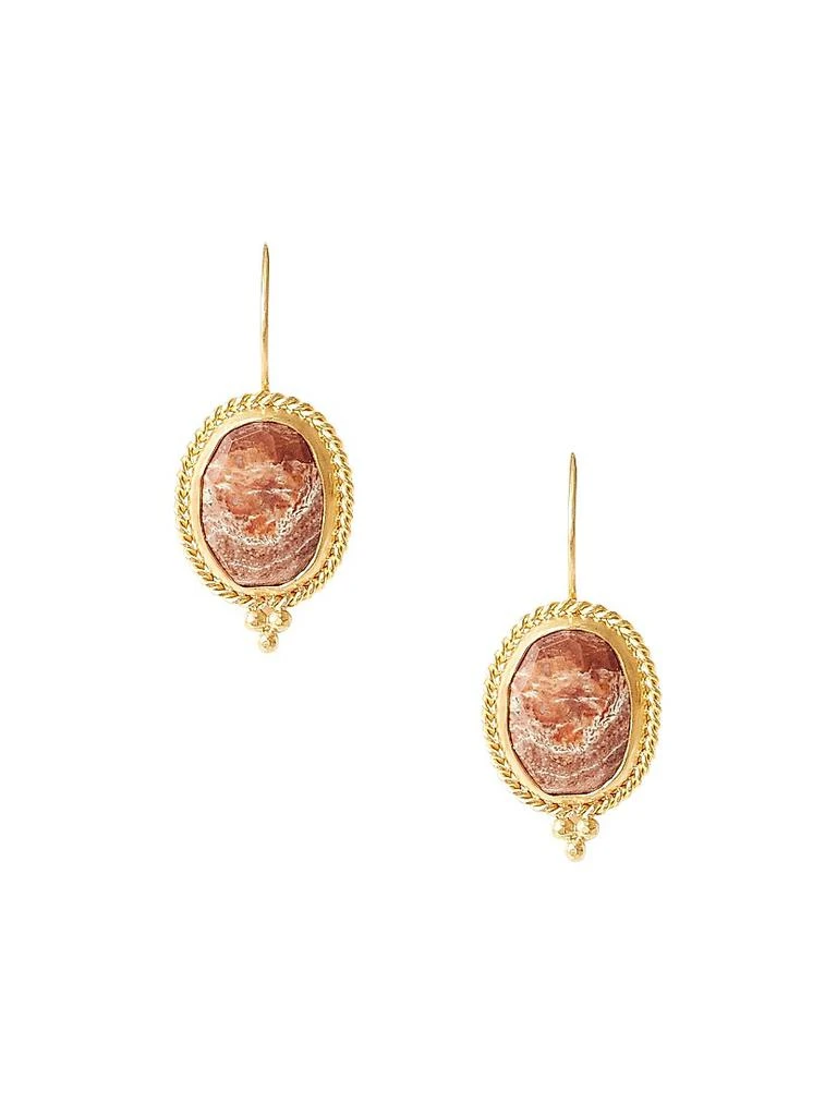Chan Luu 18K-Gold-Plated & Emerald Drop Earrings 1