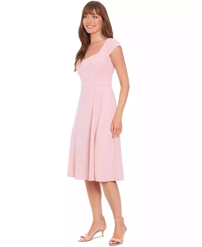 London Times Petite Sweetheart-Neck Cap-Sleeve Dress 2
