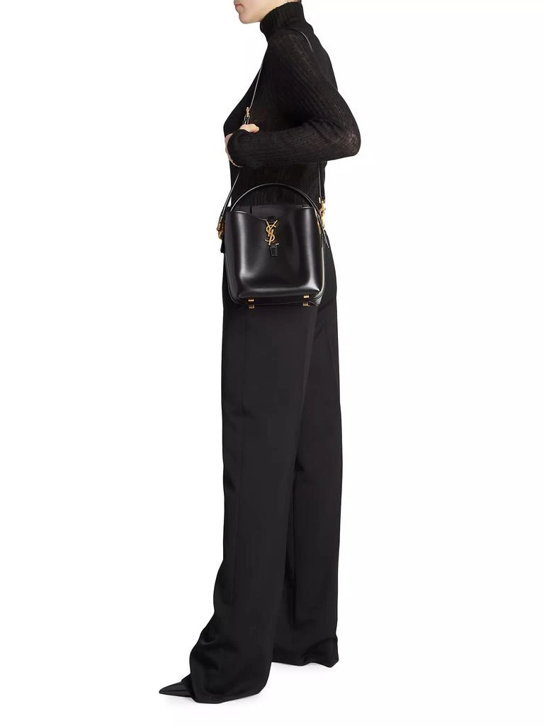 Yves Saint Laurent Le 37 in Shiny Leather Bucket Bag 2