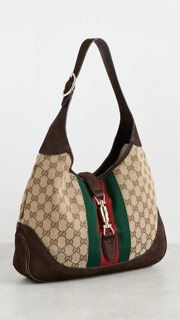 What Goes Around Comes Around Gucci Brown Canvas Jackie Shoulder Bag 1