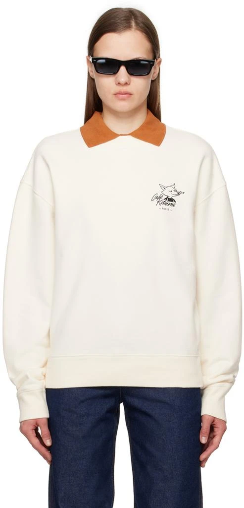 Maison Kitsune Off-White 'Café Kitsune' Sweater 1