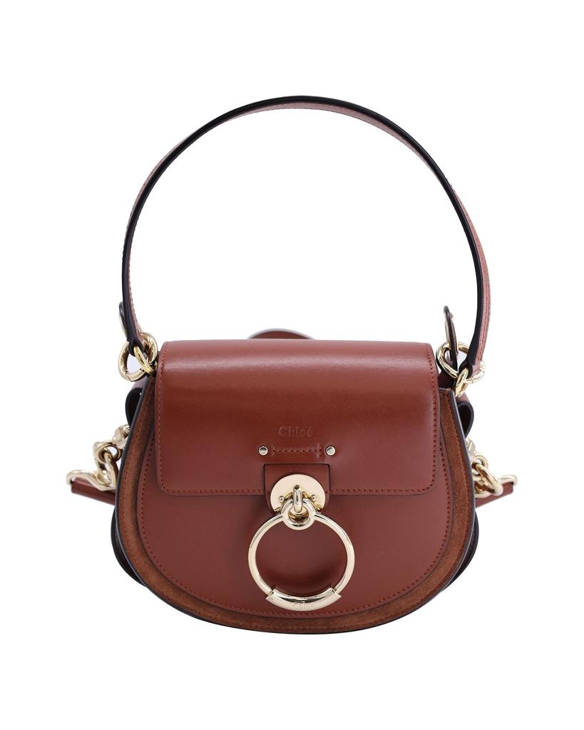 Chloé Chloe Small Tess Bag in 'Sepia Brown' Calfskin Leather