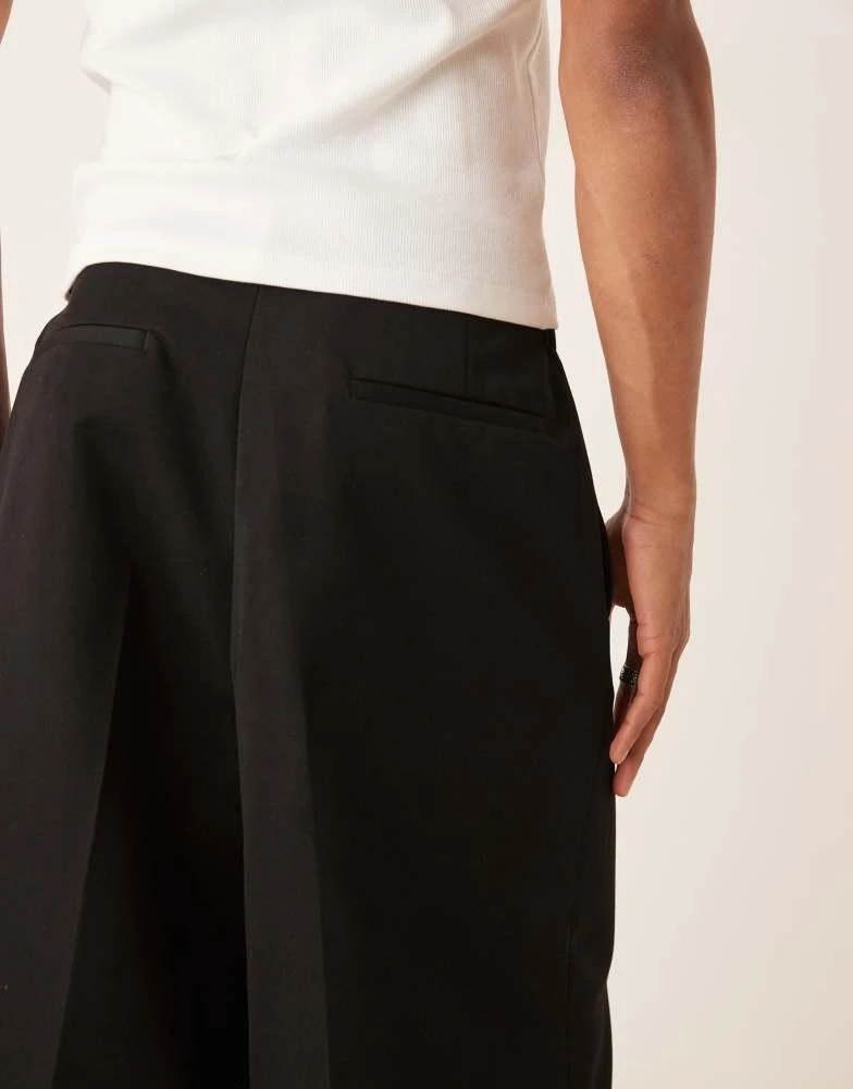 ASOS ASOS DESIGN smart oversized bermuda shorts with front pleat in black 5