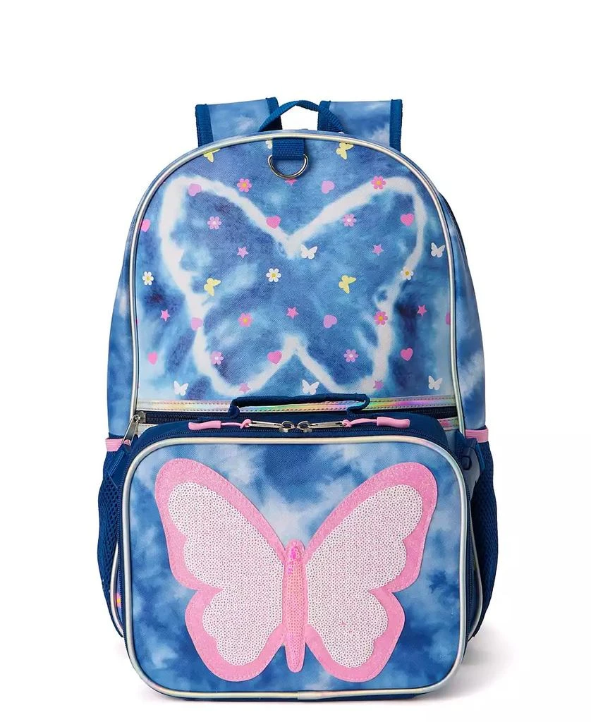 InMocean Girl's Tie Dye Butterfly Backpack Headphone Lunch Set 2