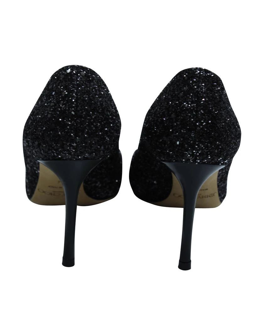 Jimmy Choo Romy 100 Pumps in Pink and Black Glitter 4