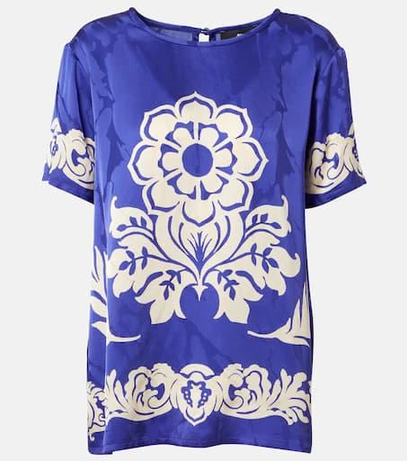 ETRO Floral satin top 1