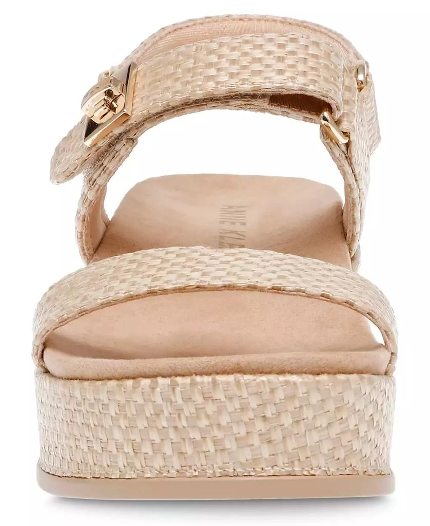 Anne Klein Women's Verse Double Strap Platform Wedge Sandals 6