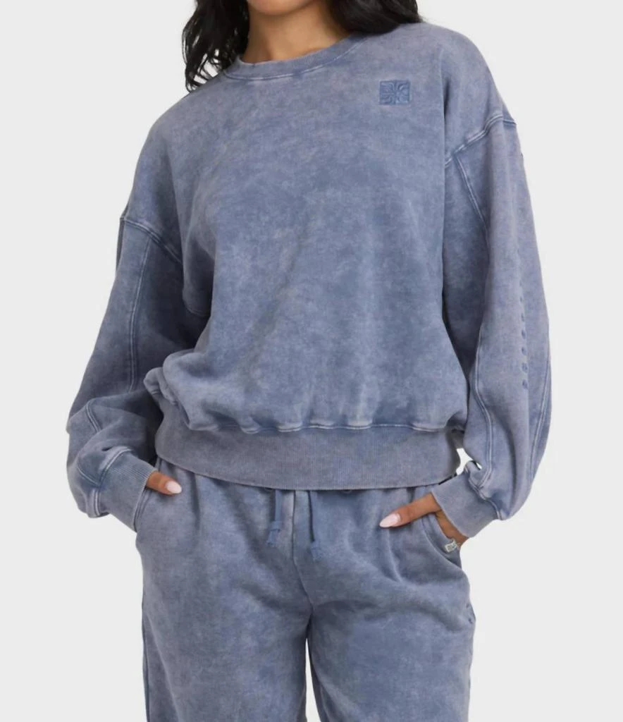 Billabong Saltwashed Kendal Crewneck Sweatshirt In Stone Blue