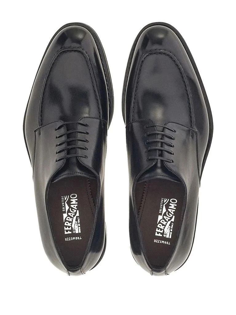 Salvatore Ferragamo Ferragamo Leather Derby-Shoes in BLACK 020815753939 4