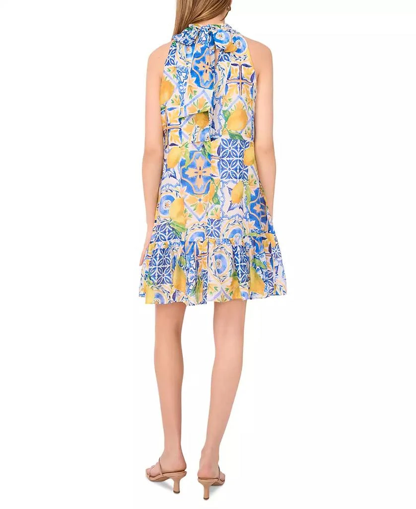 MSK Women's Printed Halter-Neck Ruffle Dress 4