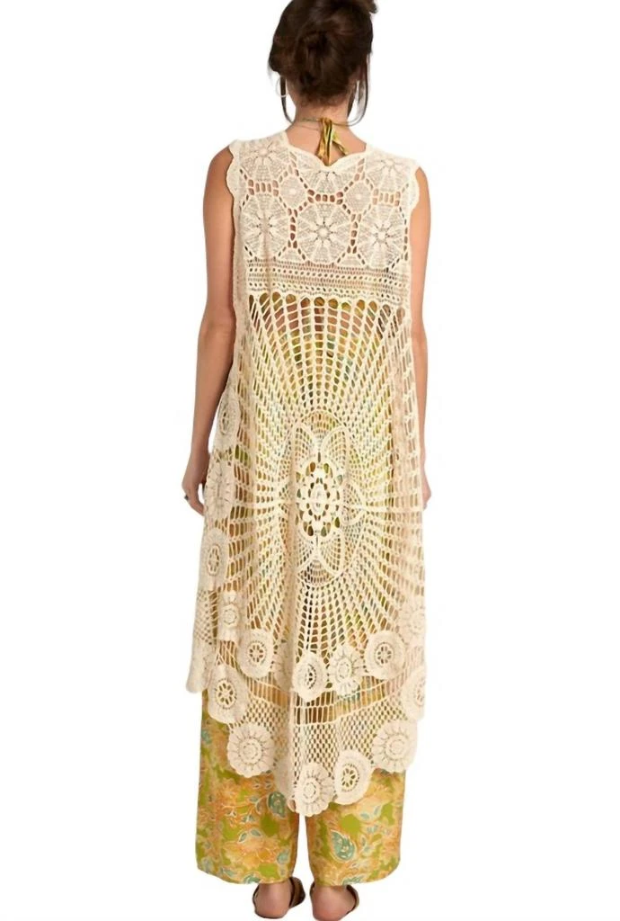 En Creme En Creme - Crochet High Low Vest 3