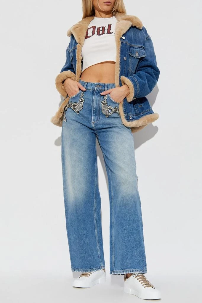 Dolce 
Gabbana Dolce 
Gabbana Embellished Low-Waist Jeans 4
