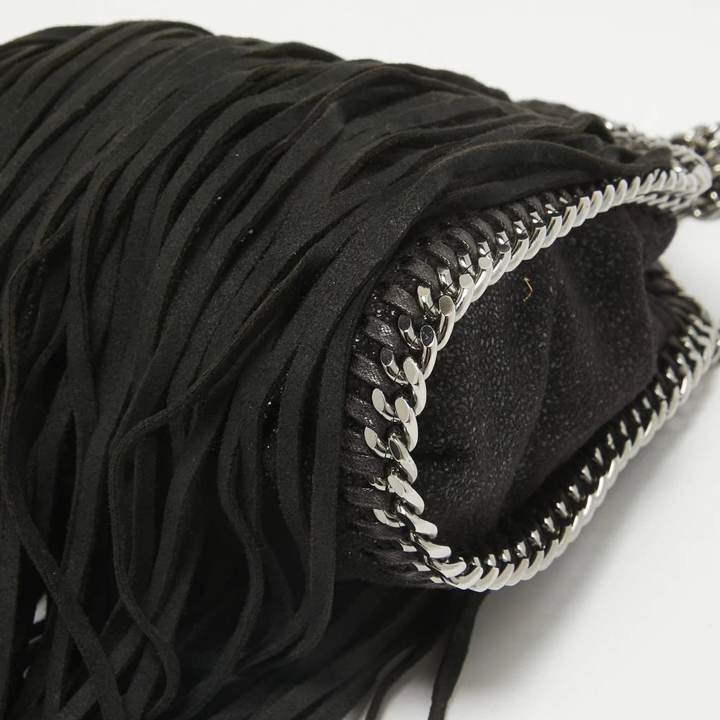 Stella McCartney Stella McCartney Black Faux Suede Falabella Fringe Shoulder Bag 11