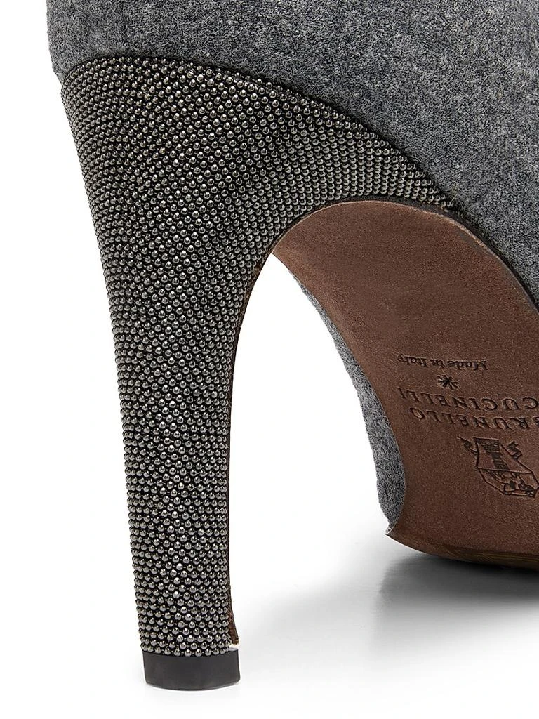 Brunello Cucinelli 75MM Virgin Wool Pumps 5