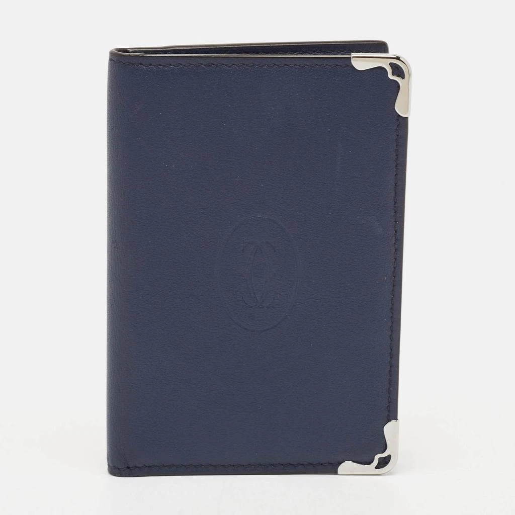 Cartier Cartier Navy Blue Leather Must de Cartier Card Holder 1