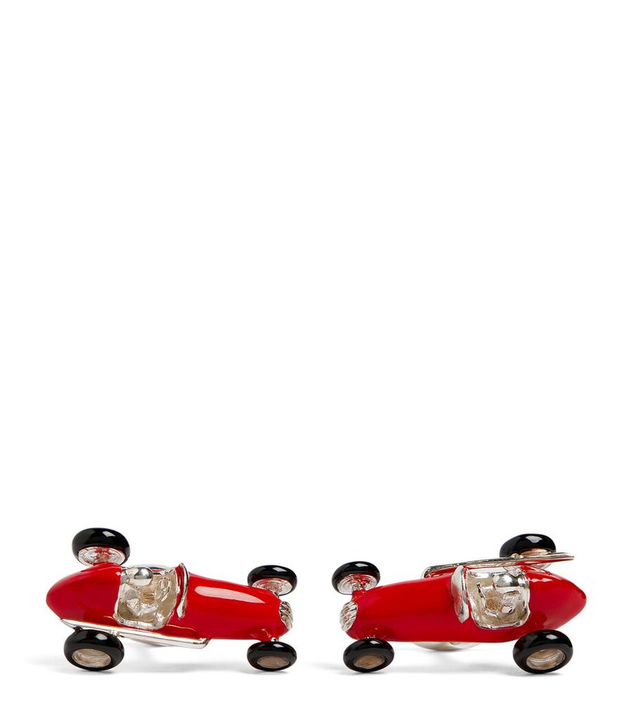 Deakin & Francis Sterling Silver Racing Car Cufflinks