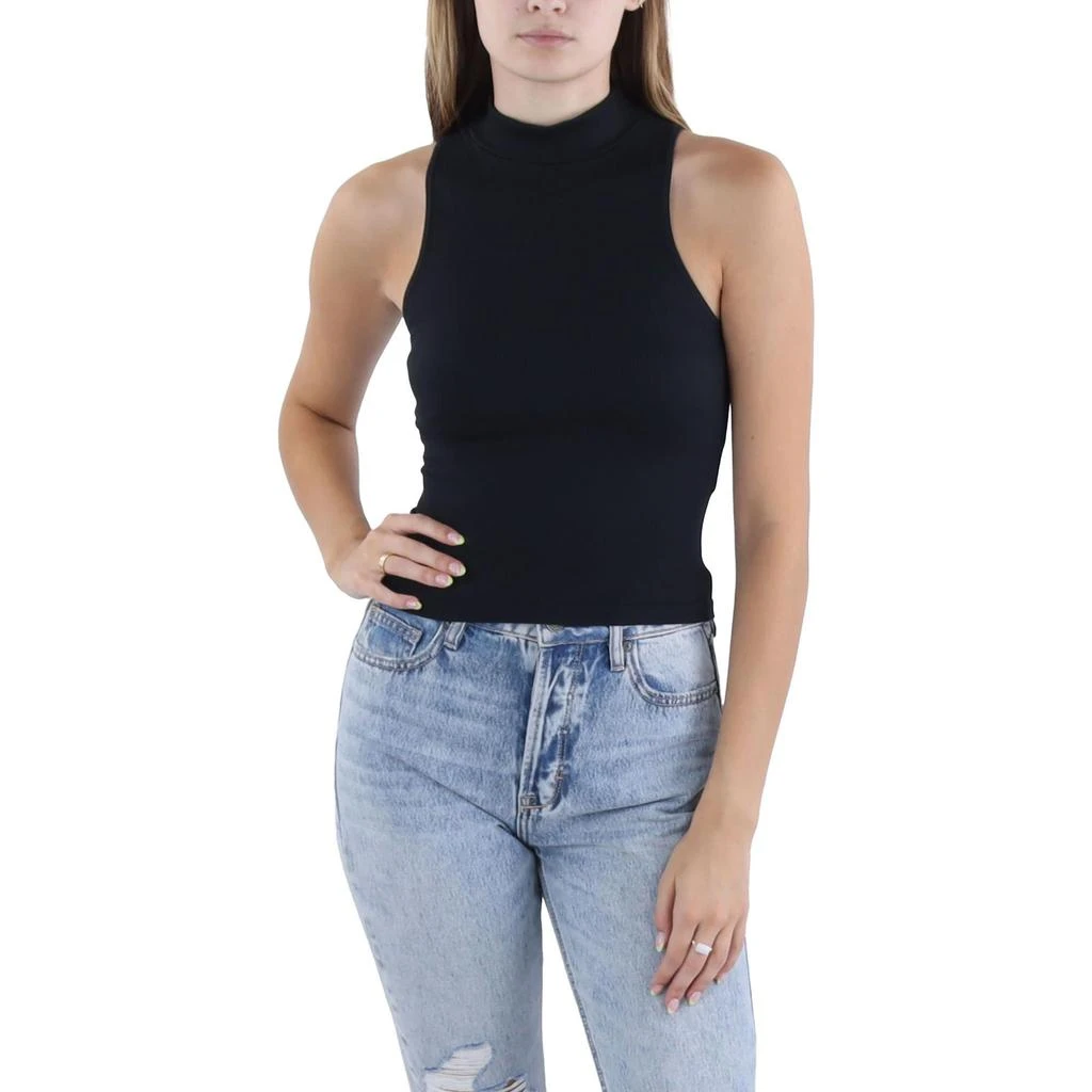 Almost Famous Juniors Womens Mock-Neck Seamless Pullover Top 2