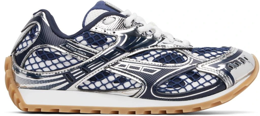 Bottega Veneta Men\'s Navy and Silver Trainers Bottega Veneta Men\ main image 3