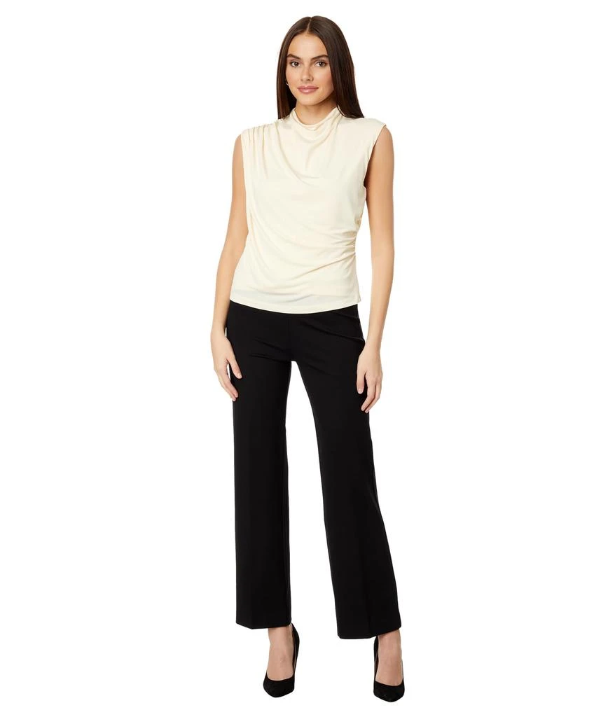 Elliott Lauren Top Notch Draped Sleeveless Top w/ Zipper Detail 4