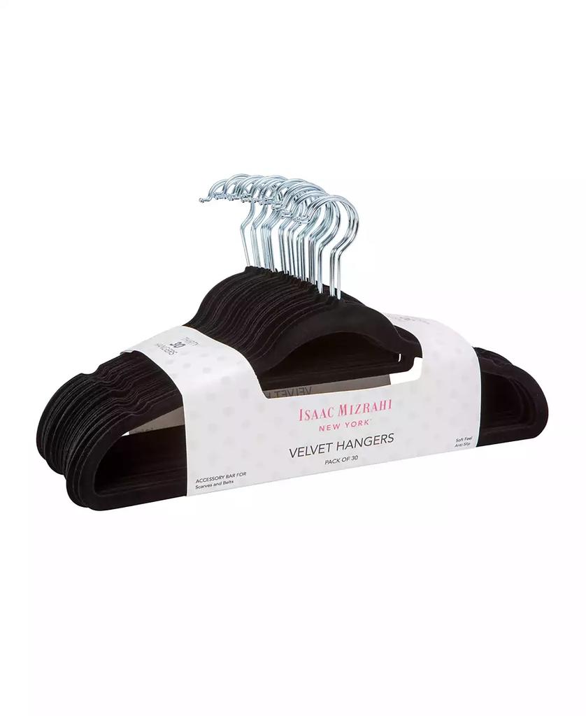 Isaac Mizrahi Velvet Hangers, Pack of 30