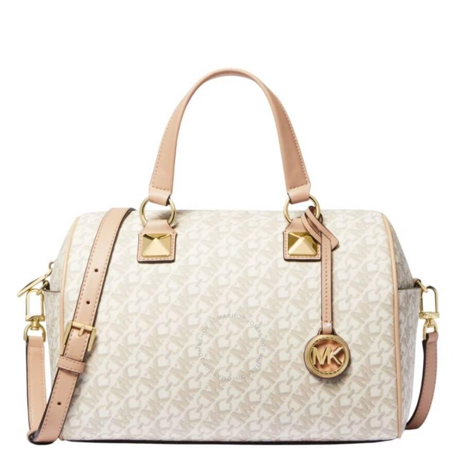 Michael Kors Signature Logo Medium Grayson Empire Satchel