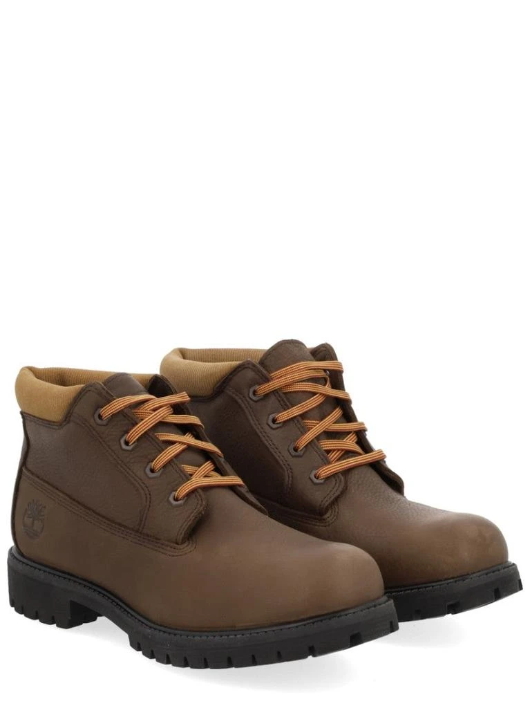 Smooth Brown Leather Boots With Padded Collar And Rugged  display picture 2