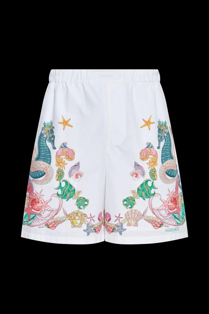 Versace Versace Coral Theatre Print Elastic-Waist Shorts 1