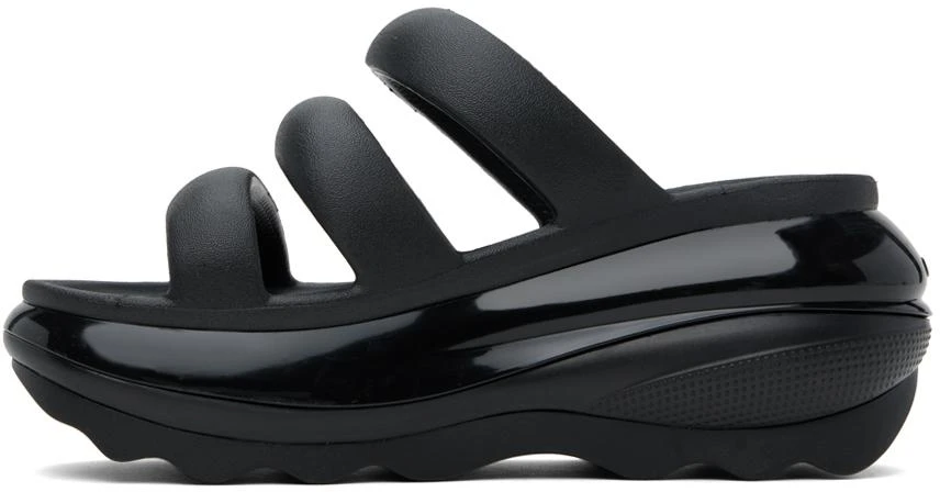 Crocs Black Mega Crush Triple Strap Sandals 3