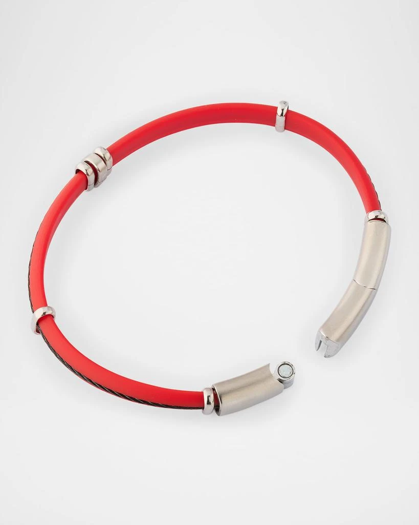 LINK UP Men's Rubber and Stainless Steel Bracelet 4