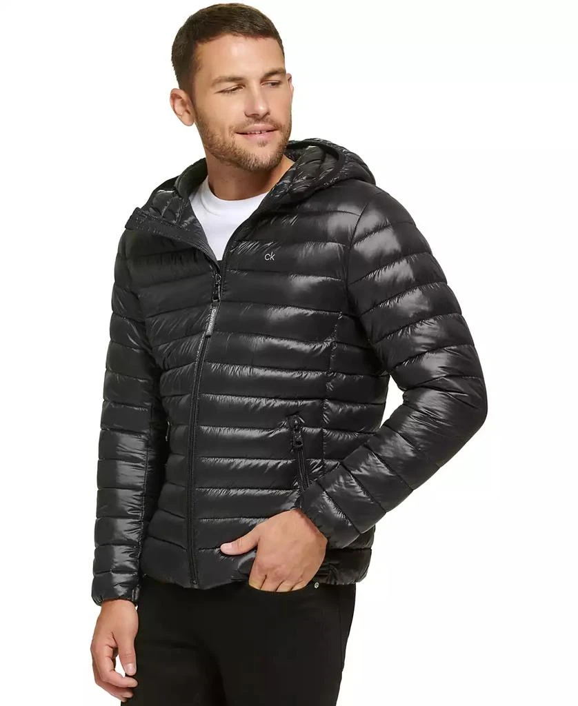 preivew Men's Hooded & Quilted Packable Jacket color