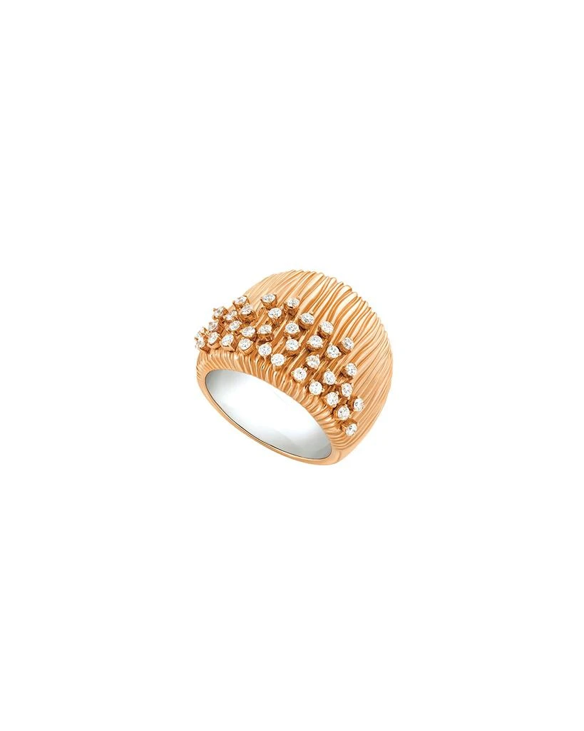 HUEB Bahia 18k Pink Gold Diamond Half-Band Ring 1