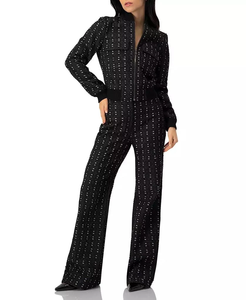 Ivonne Women
s Textured Wide-Leg Jeans 4