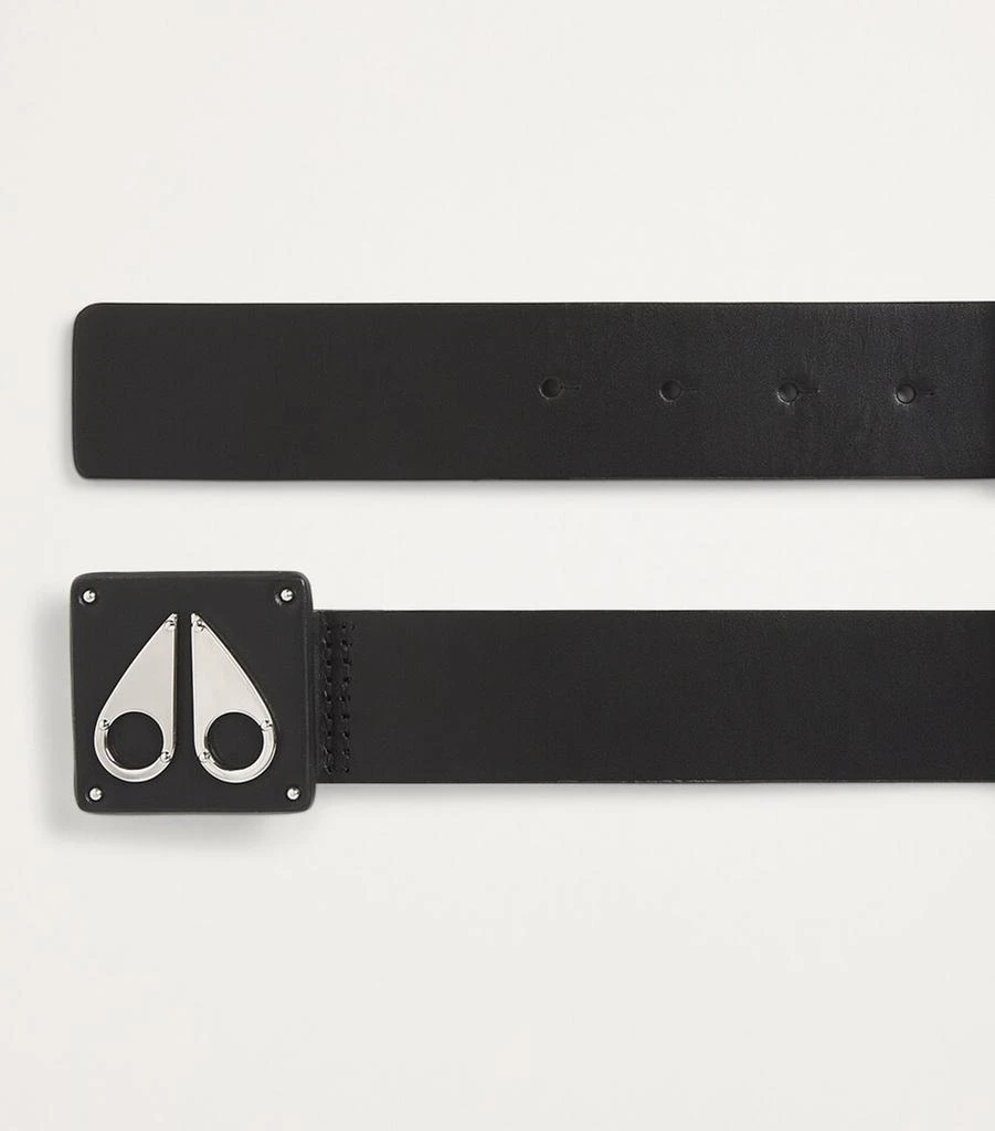 Moose Knuckles Leather Logo Belt 4