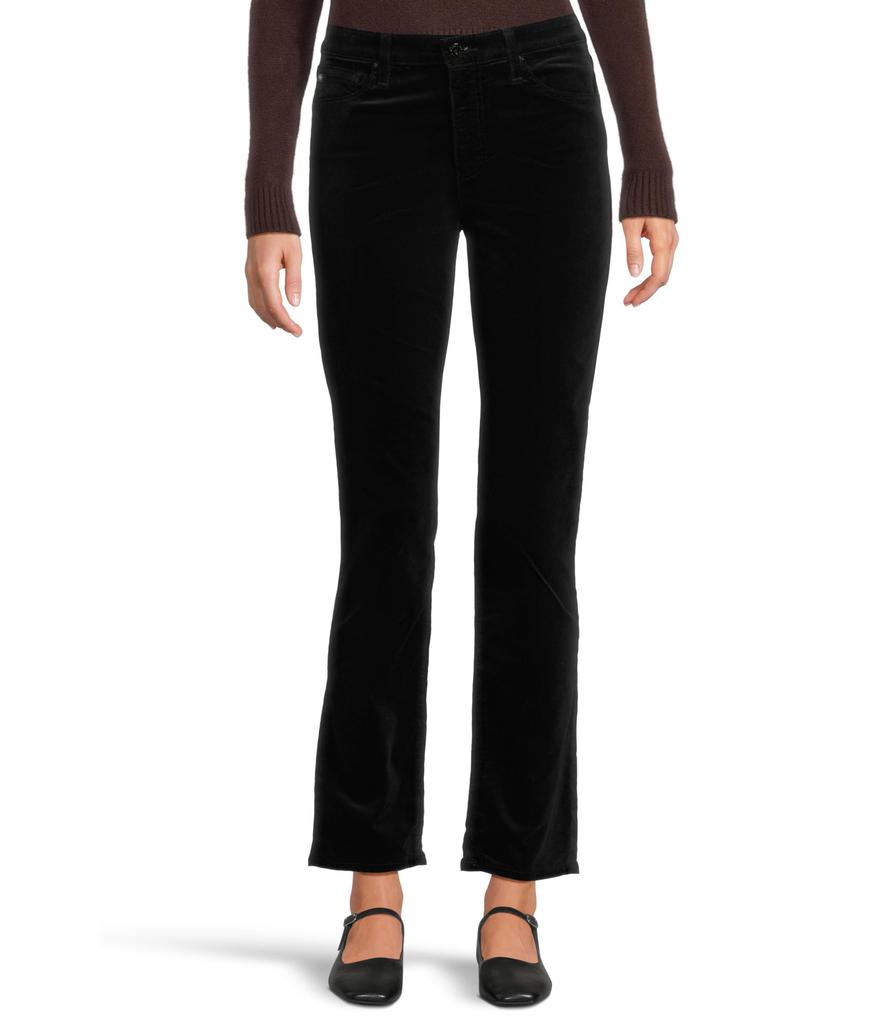 AG Jeans Mari Mid Rise Slim Straight Jean In Super Black