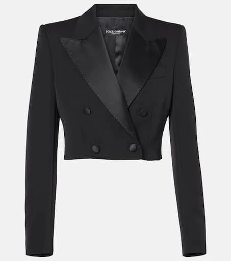 Dolce 
Gabbana Cropped cotton-blend tuxedo jacket 1